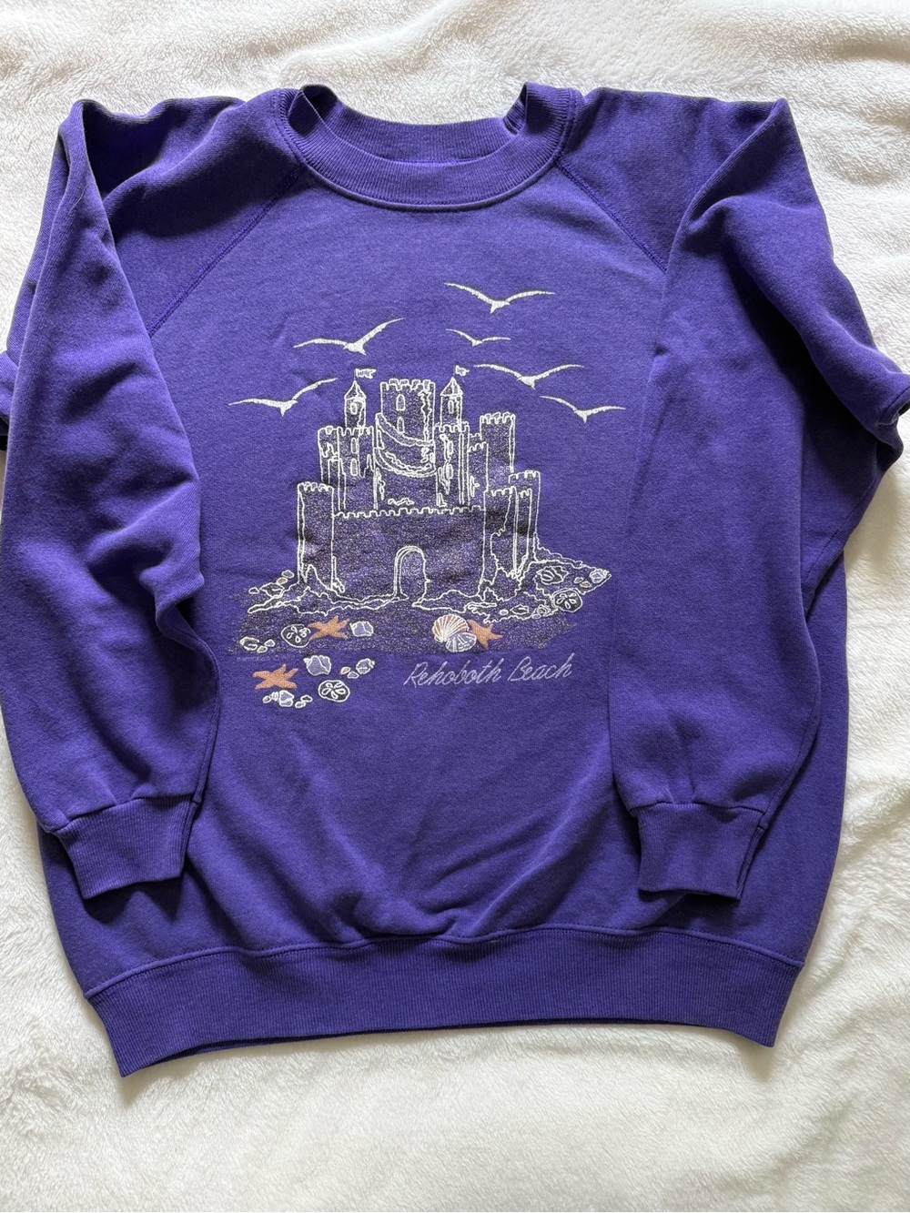 Vintage Rehoboth Beach Delaware Sandcastle sweatshirt c1990
